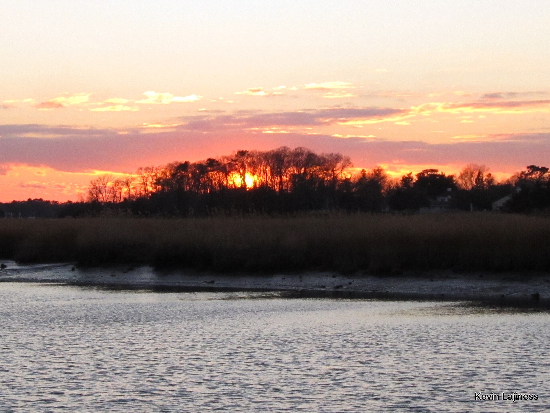 Sunset over Patcong Creek in Linwood, New Jersey